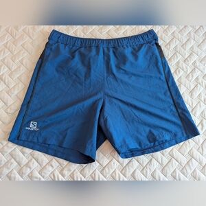 Salomon  Women’s Shorts Running Outdoors Workout Blue Black Drawstring Sz. M